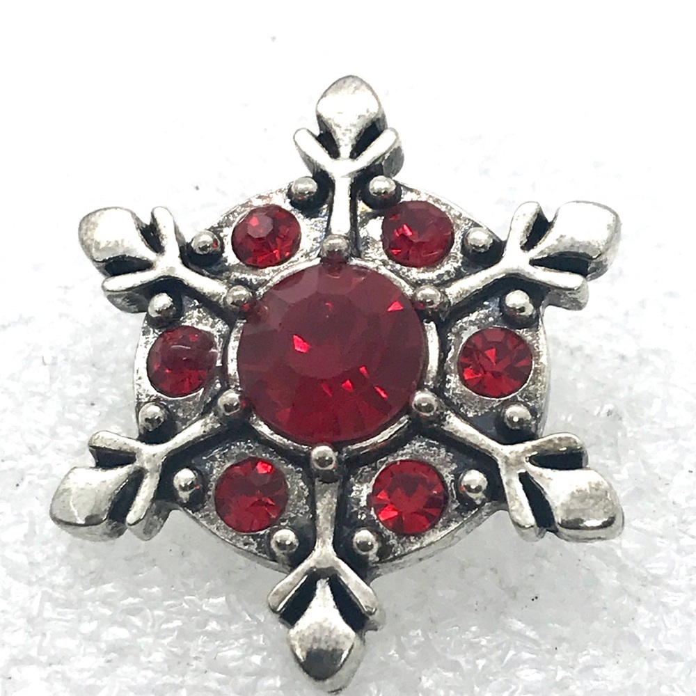 Snowflake snap button 20mm gingersnaps ASN20